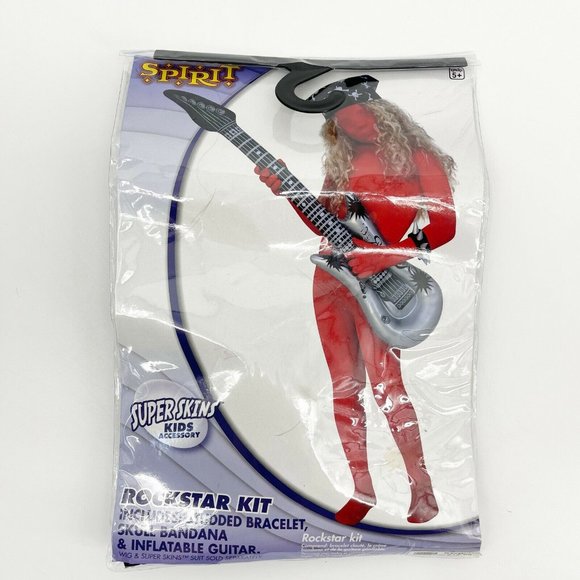 Spirit Other - Spirit Halloween Child Unisex Super Skins Costume Rockstar Kit Guitar Bracelet